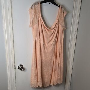 Torrid Size 24 Pink Lace Lined Dress